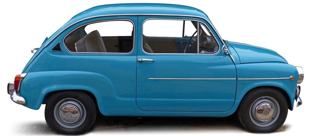 car, white background, ancient, vintage, car wallpapers, blue, classic, retro, seat, seat 600, six hundred